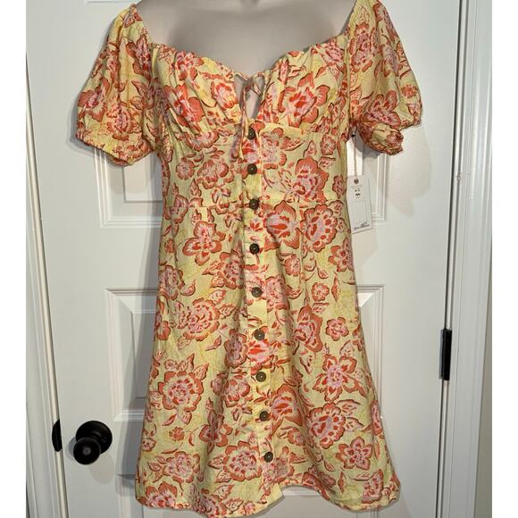 Billabong X Wrangler Far & Away Mini Dress, Women's Size M - Picture 2 of 7